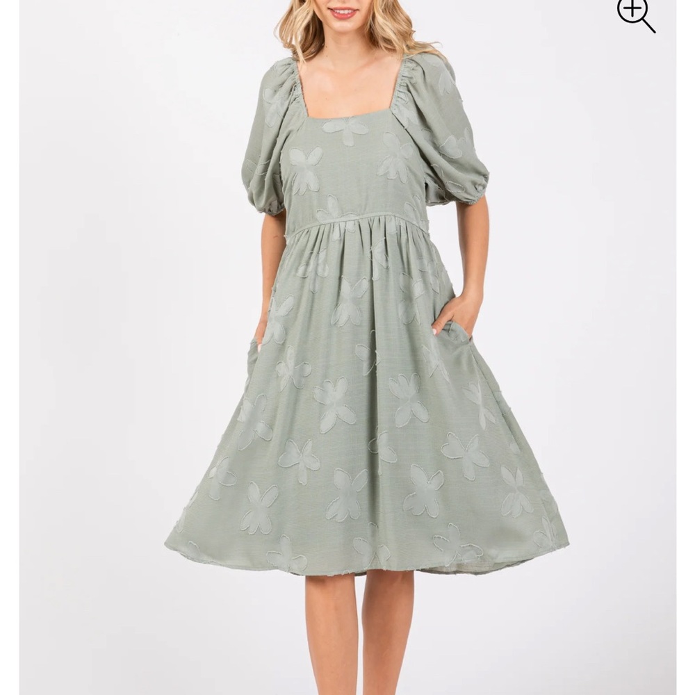 Pinkblush Sage Green Midi Dress